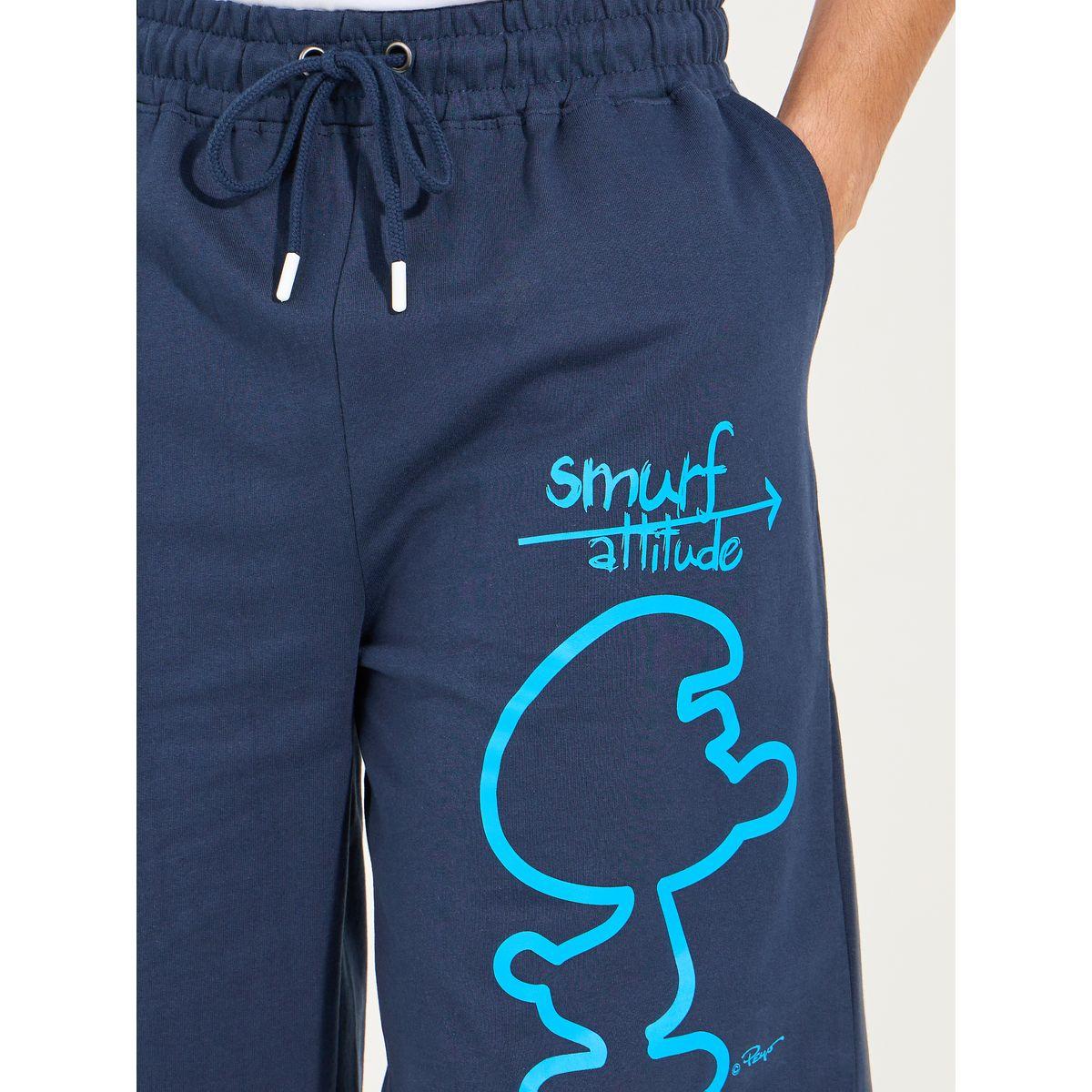 Styli Smurfs Graphic Print Oversized Terry Shorts-men-clothing-bottoms-shorts-image-3