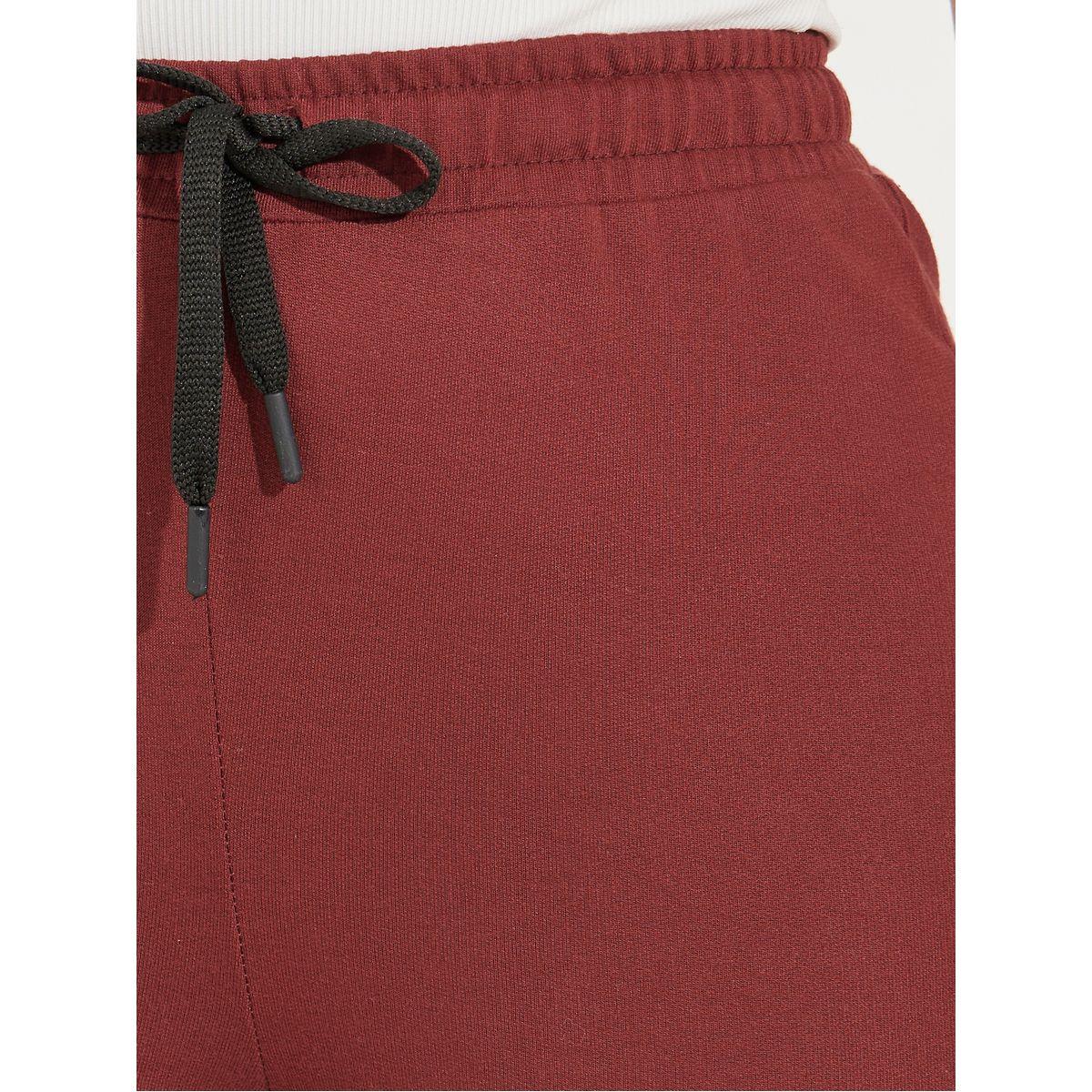 Styli Solid Flared Joggers with Drawstrings-women-clothing-bottoms-joggers-image-4