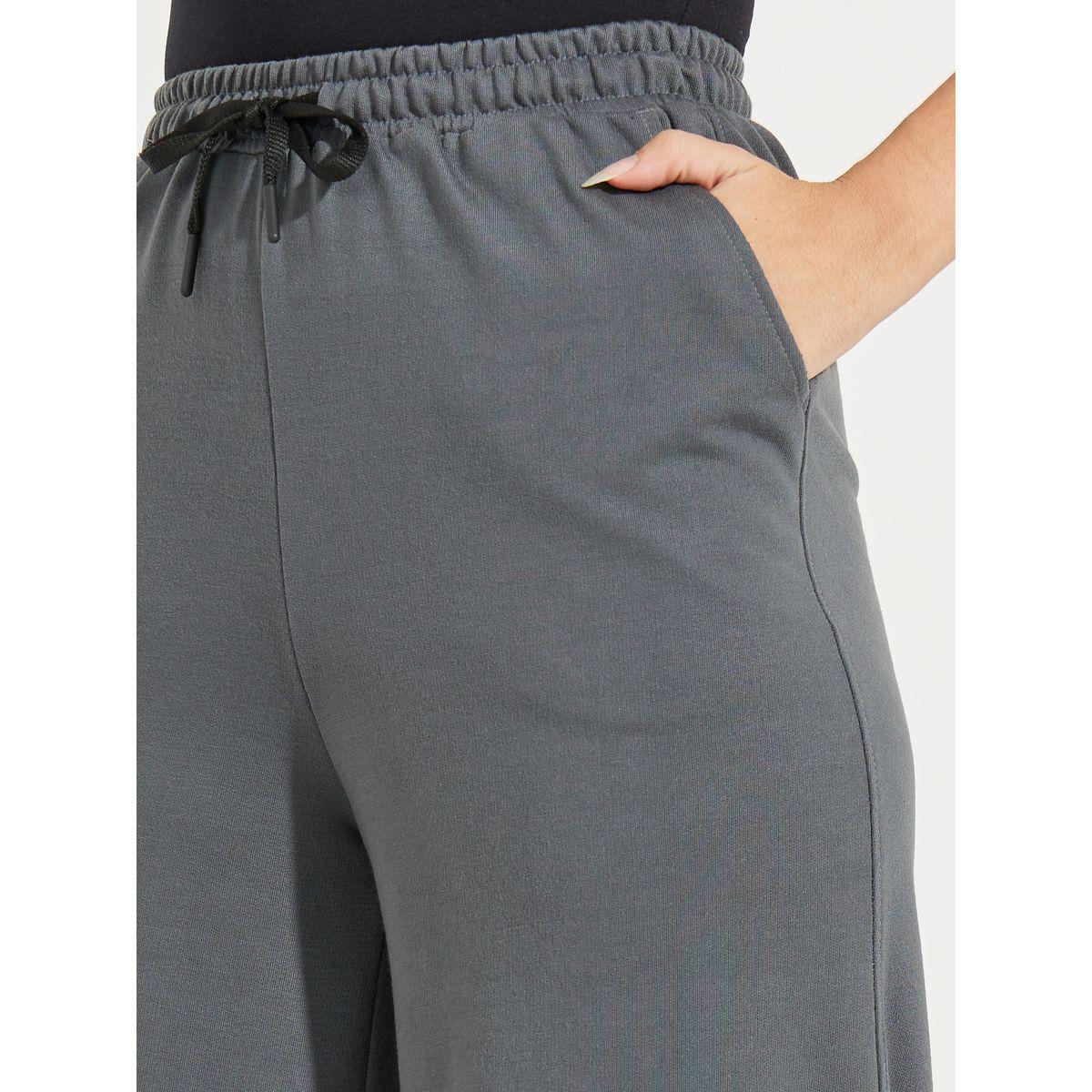 Styli Solid Wide Leg Joggers with Drawstrings-women-clothing-bottoms-joggers-image-3