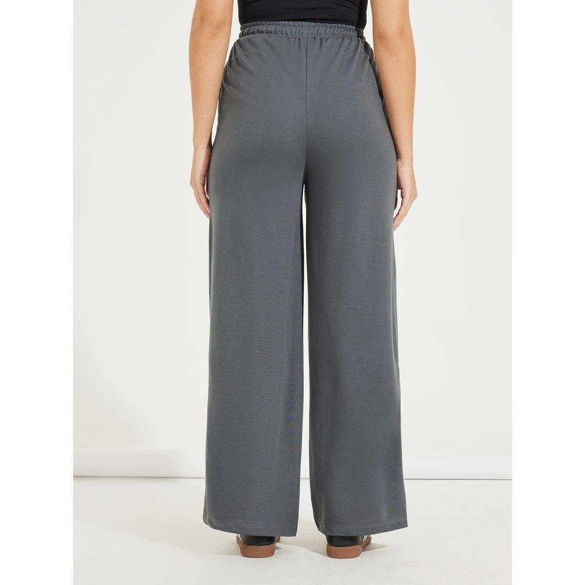 Styli Solid Wide Leg Joggers with Drawstrings-women-clothing-bottoms-joggers-image-4