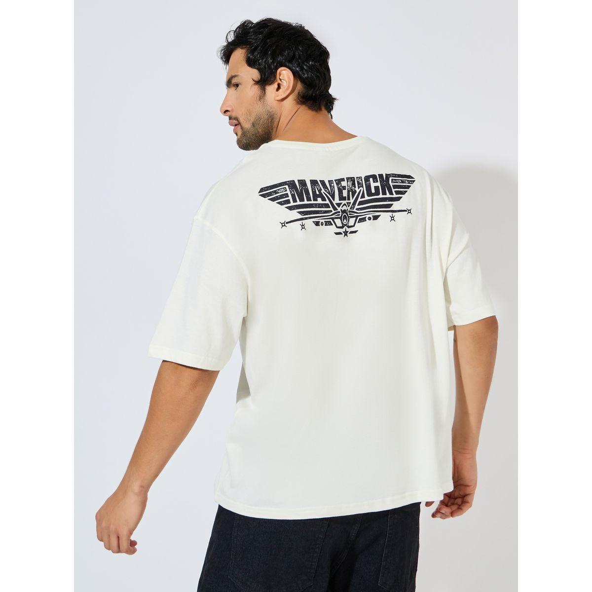 Styli Top Gun Front and Back Print Oversized T-Shirt-men-clothing-tshirtsandpolos-tshirts-image-1