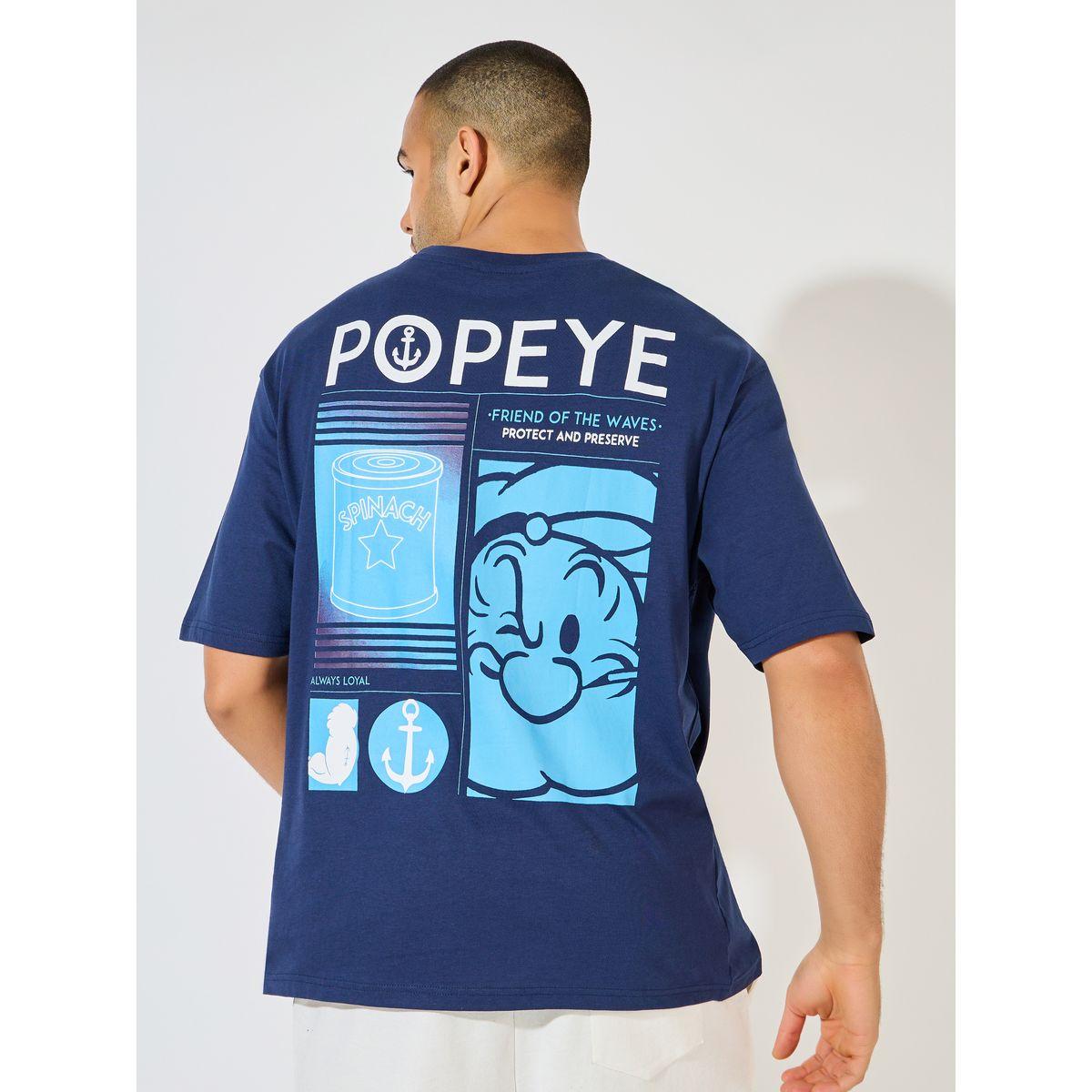 Styli Popeye Character Print Oversized T-Shirt-men-clothing-tshirtsandpolos-tshirts-image-1