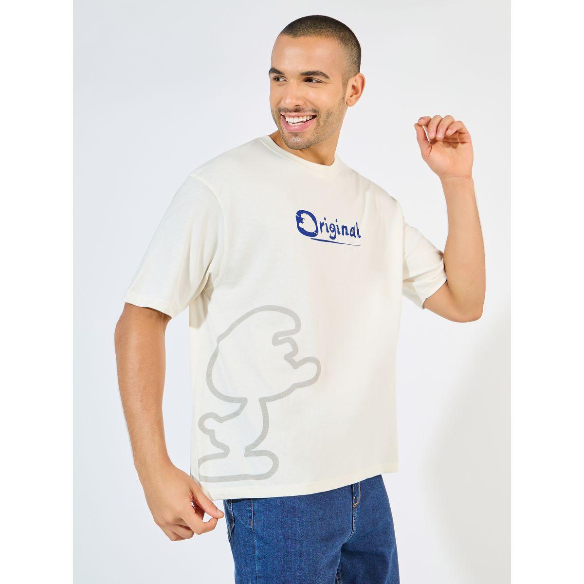 Styli Smurfs Character Print Oversized T-Shirt-men-clothing-tshirtsandpolos-tshirts-image-3
