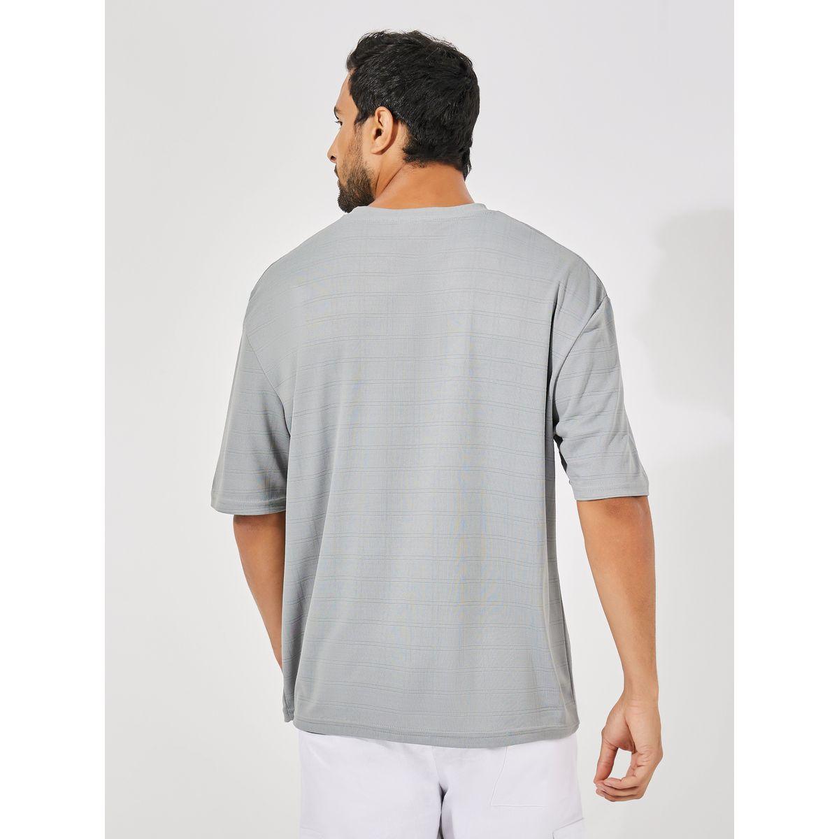 Styli Checkered Pique Texture Oversized T-Shirt-men-clothing-tshirtsandpolos-tshirts-image-4