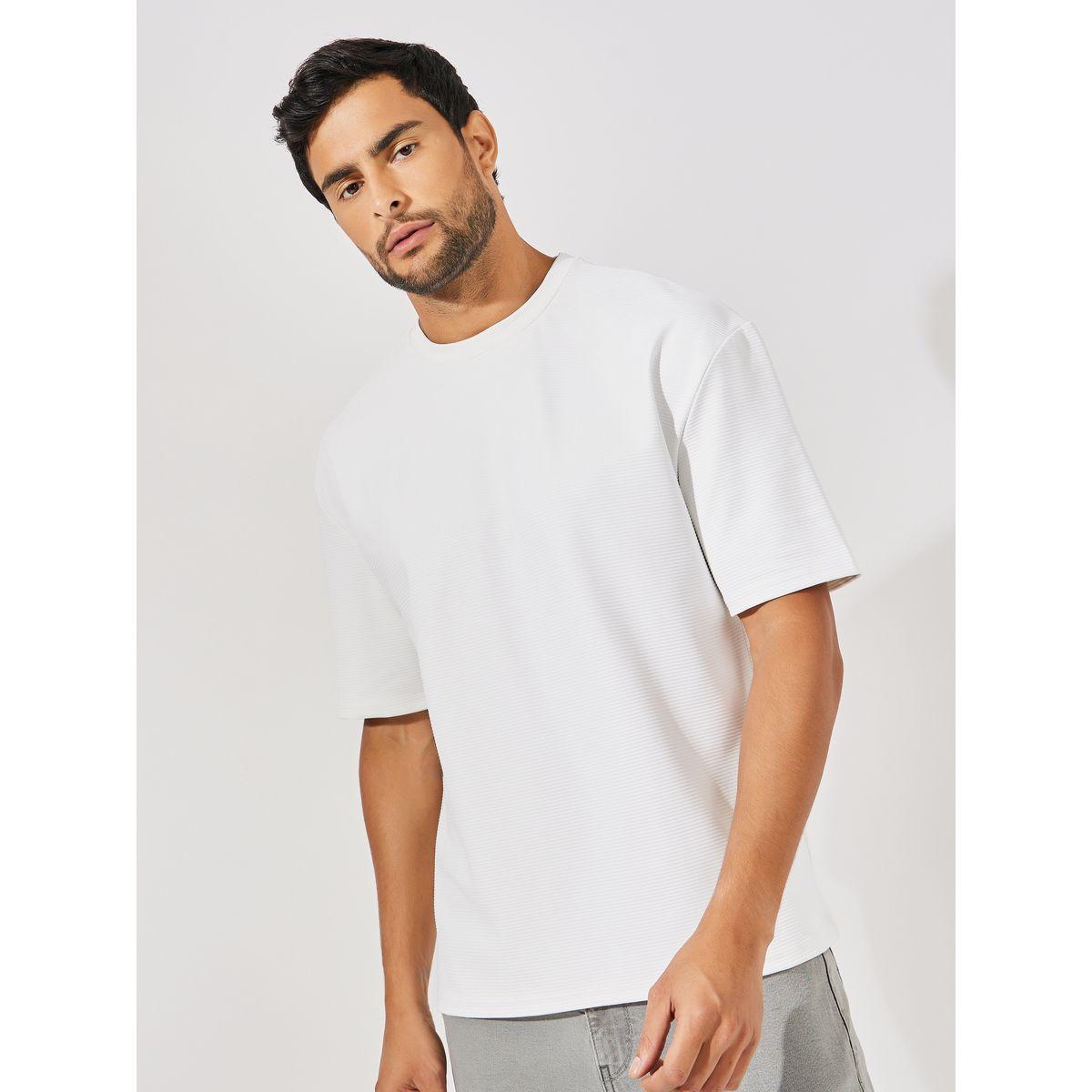 تيشيرت جيرسيه فضفاض بتفاصيل بارزة الملمس-men-clothing-tshirtsandpolos-tshirts-image-1