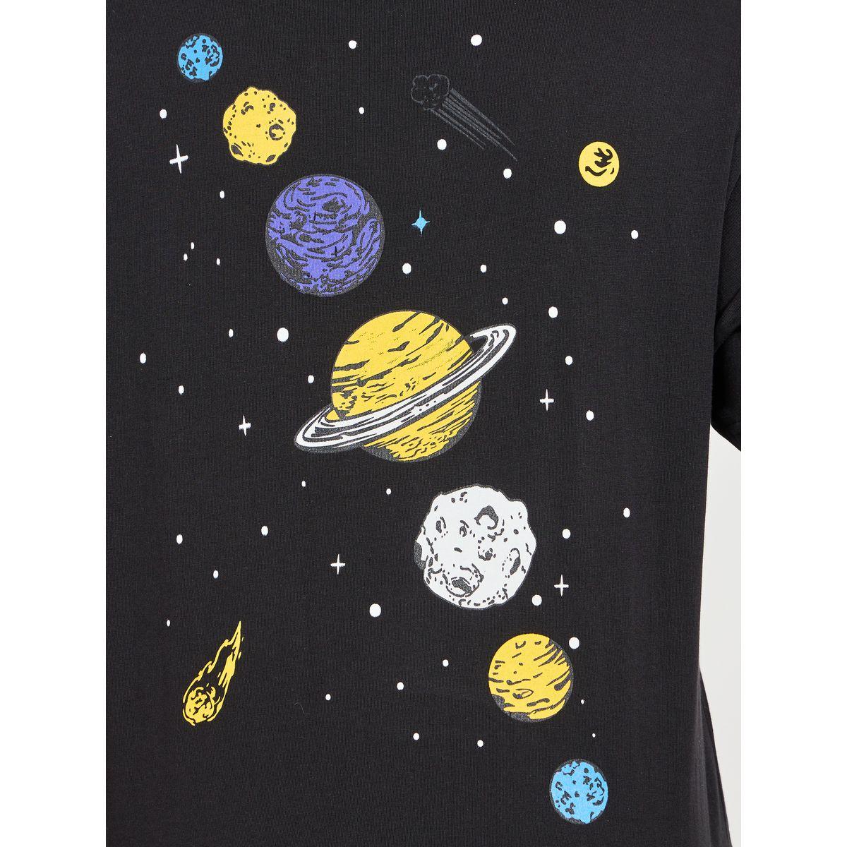 تيشيرت فضفاض بطبعة جرافيك مع اكتاف منخفضة-women-clothing-tshirts-image-5
