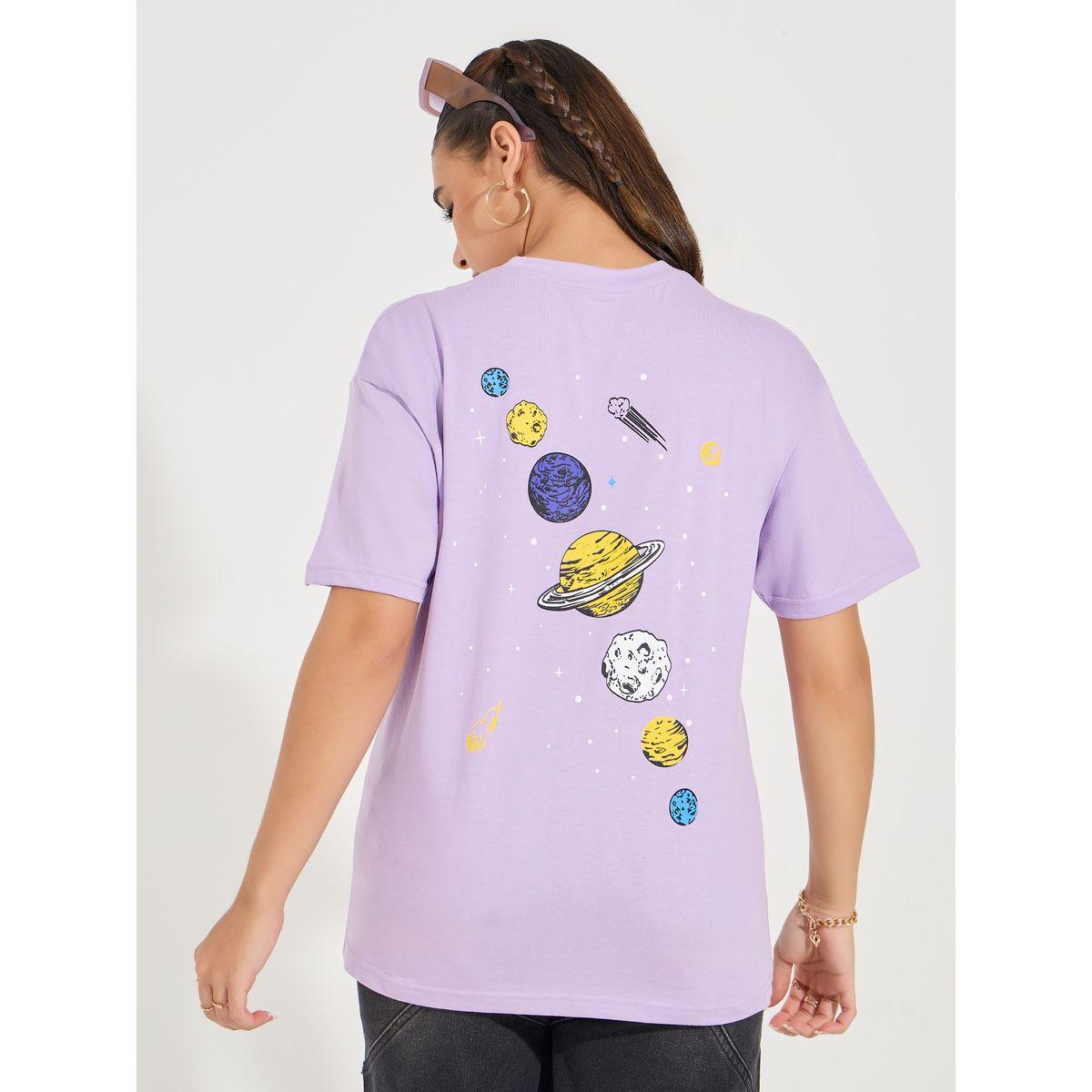 Styli Oversized Planets Graphic Print T-Shirt with Dropped Shoulder-women-clothing-tshirts-image-5