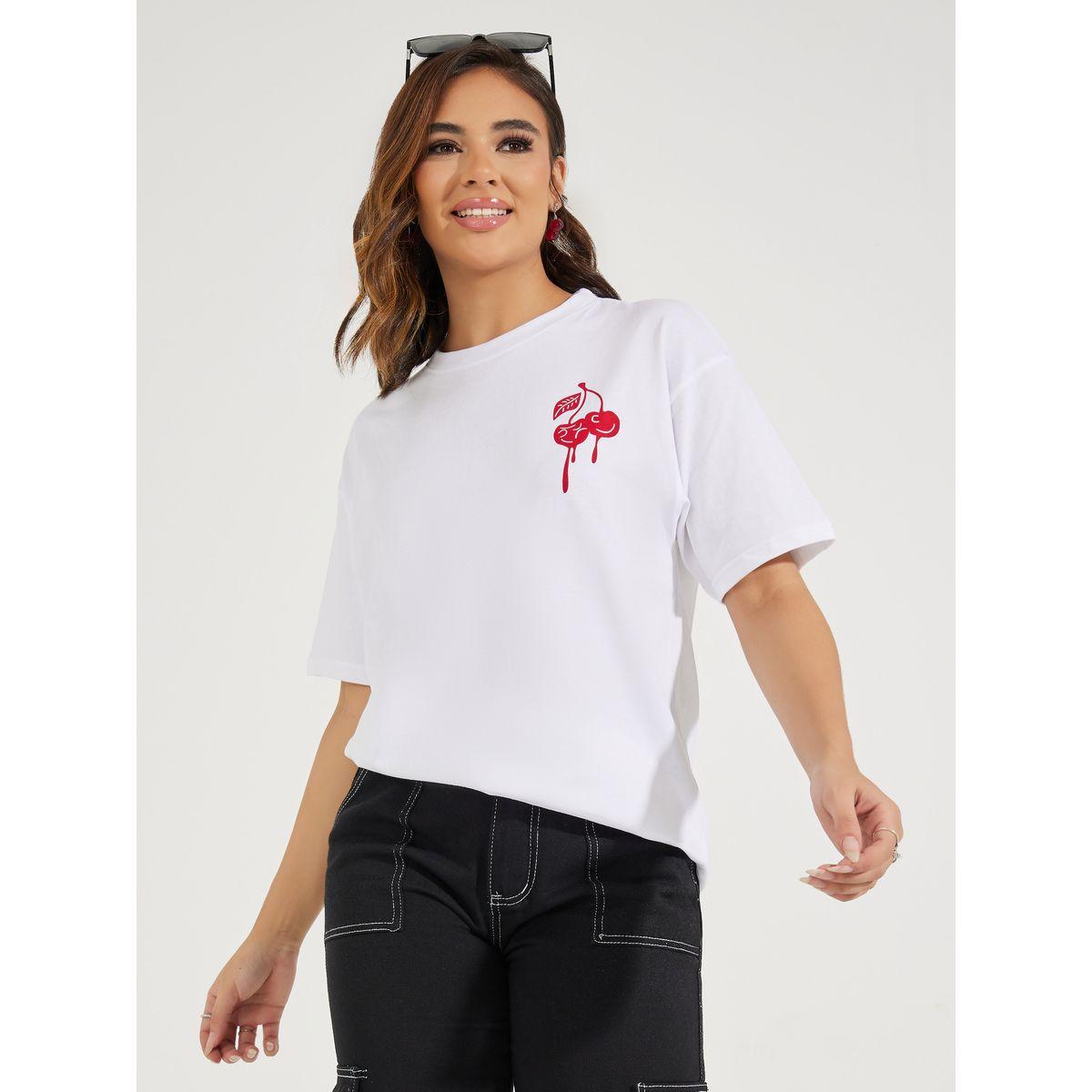 تيشيرت فضفاض مطبع بطبعة جرافيك-women-clothing-tshirts-image-5