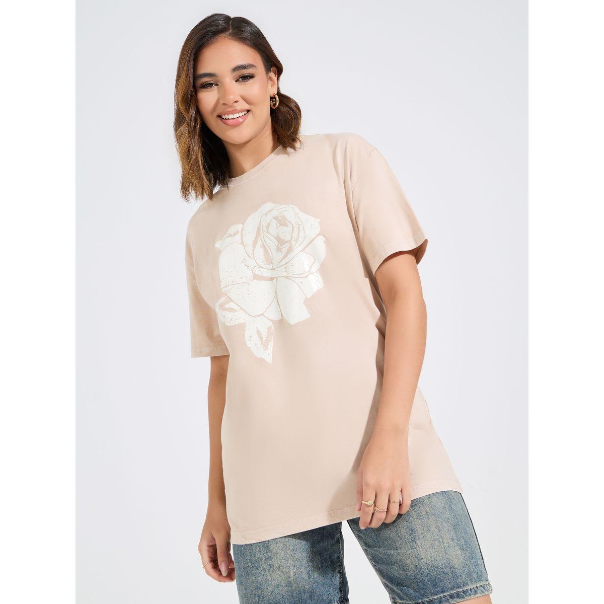 تيشيرت فضفاض بطبعة جرافيك واكتاف منخفضة-women-clothing-tshirts-image-3