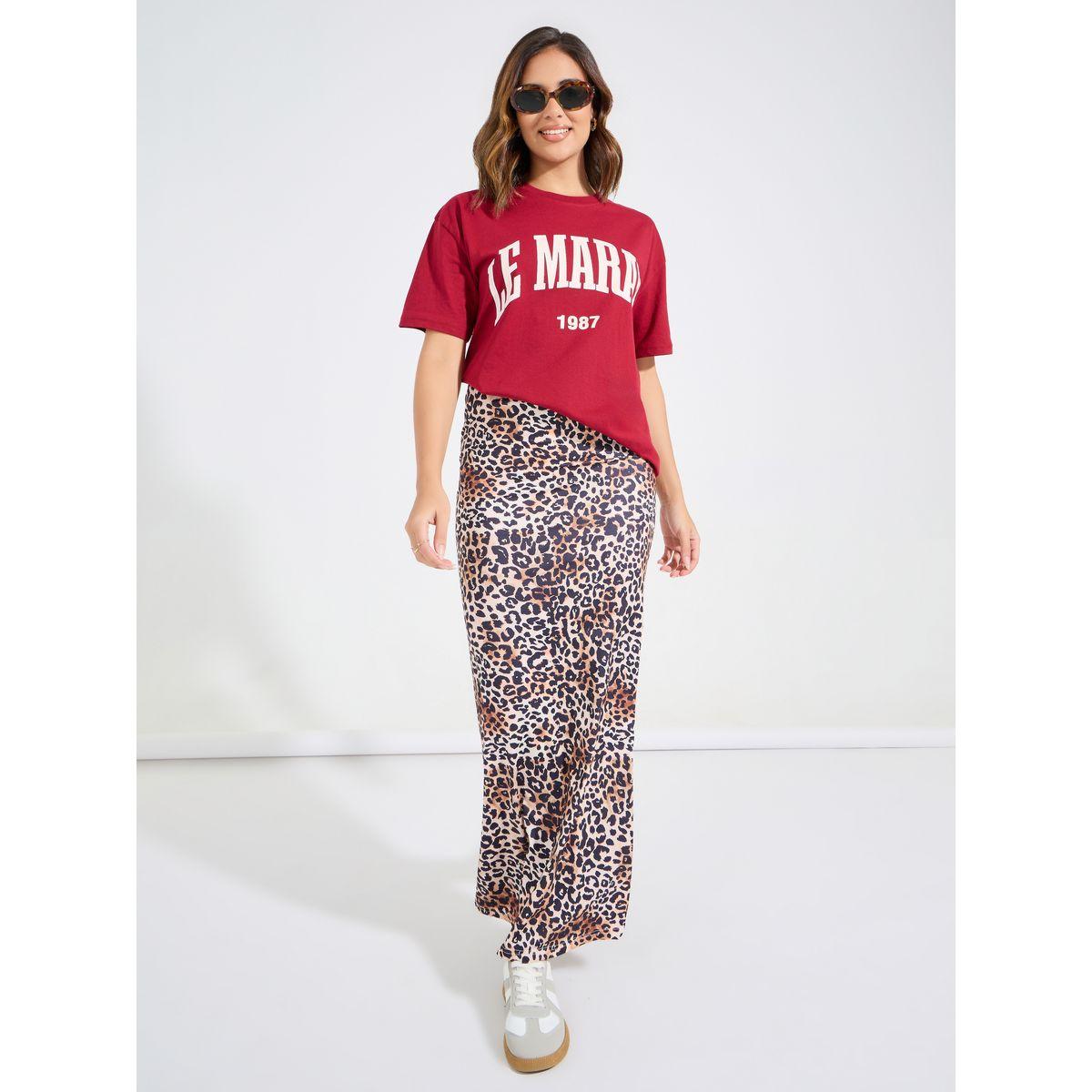 Styli Oversized Le Marias Slogan Print Round Neck T-Shirt-women-clothing-tshirts-image-2