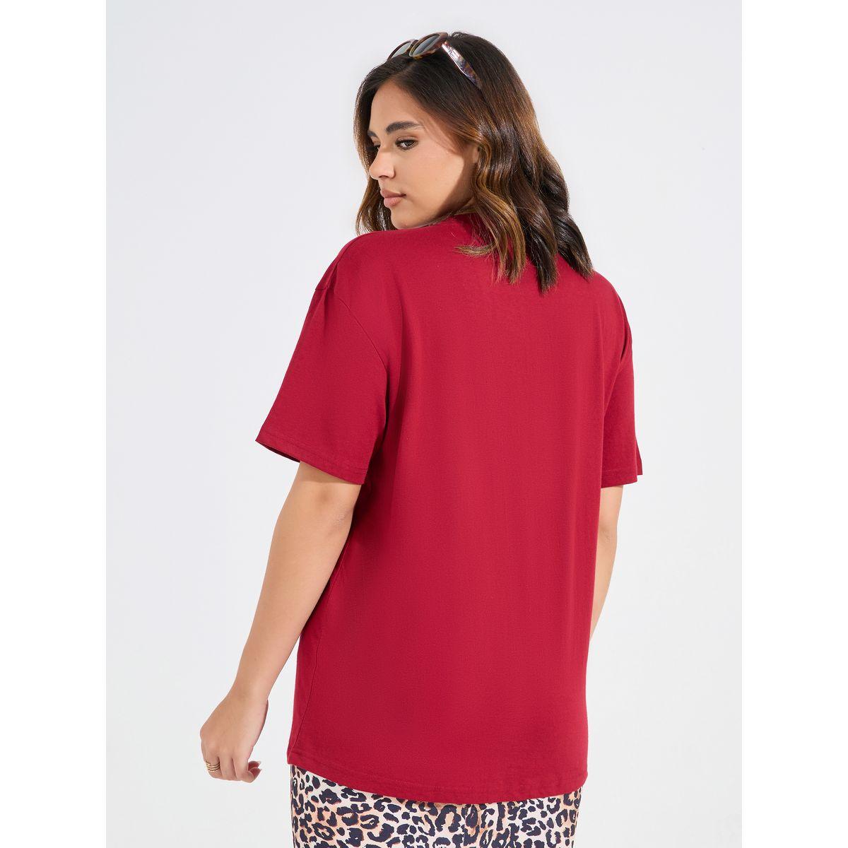 Styli Oversized Le Marias Slogan Print Round Neck T-Shirt-women-clothing-tshirts-image-6