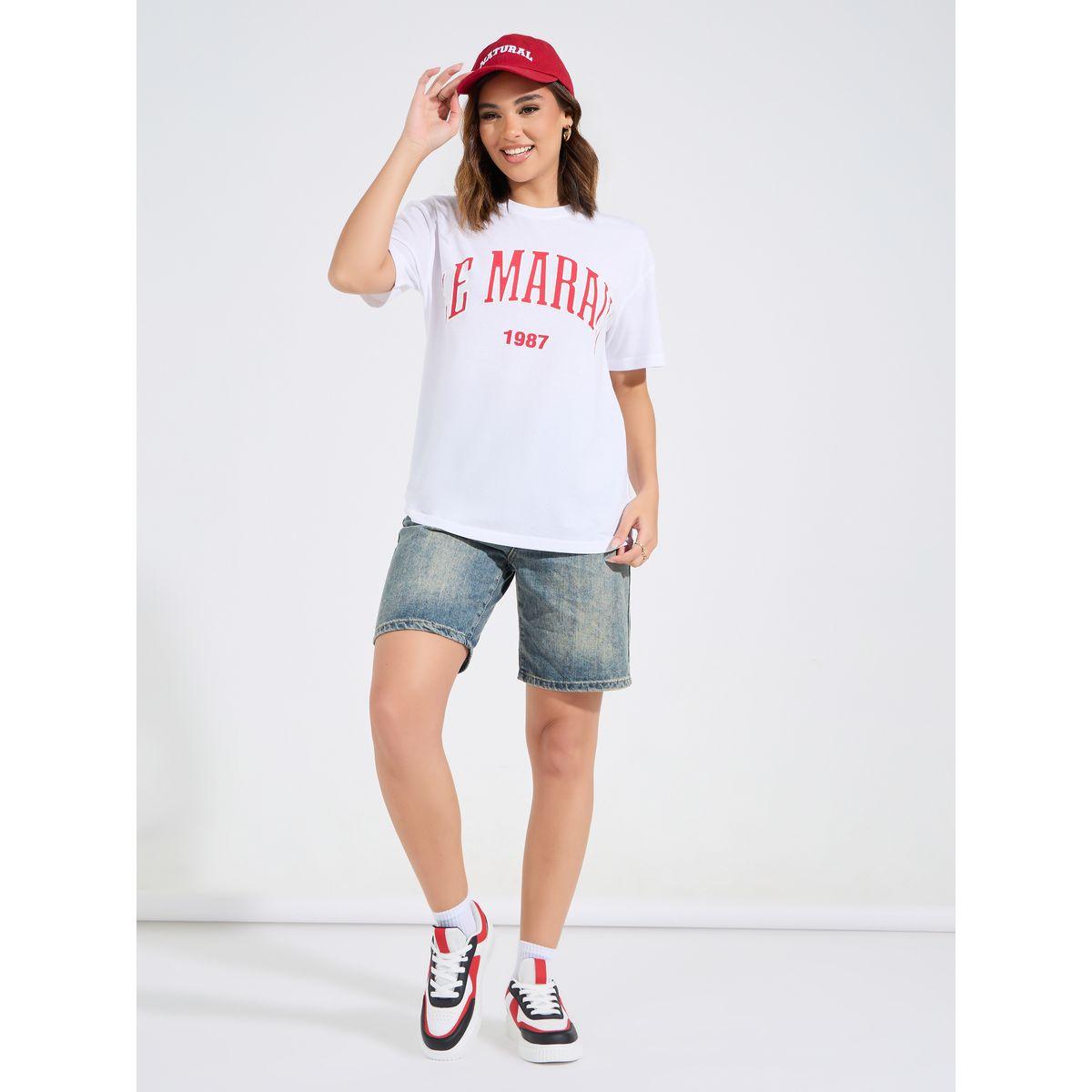 Styli Oversized Le Marias Slogan Print Round Neck T-Shirt-women-clothing-tshirts-image-2