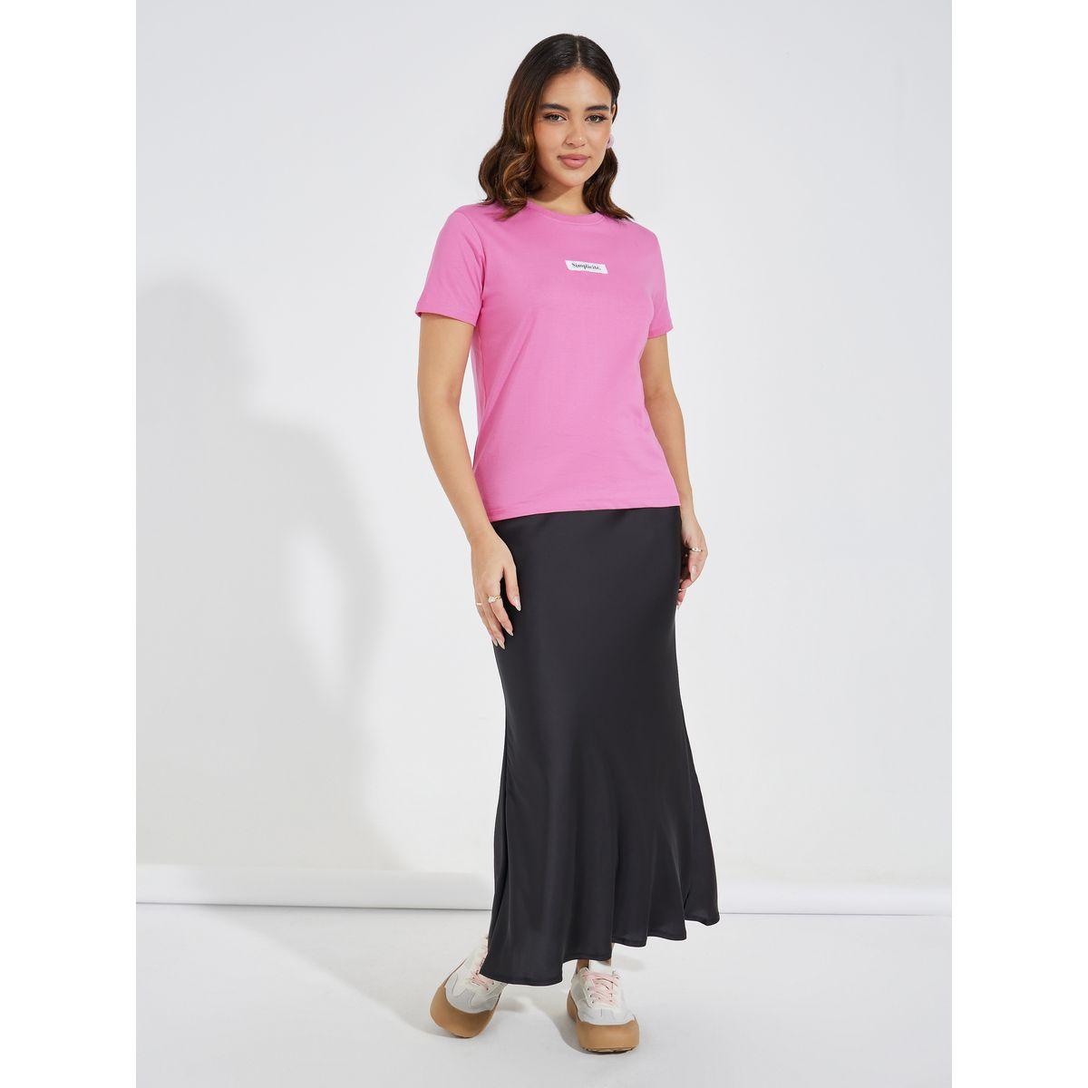Styli Regular Fit Slogan Print T-Shirt-women-clothing-tshirts-image-2