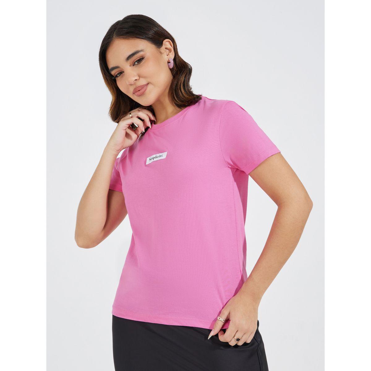 Styli Regular Fit Slogan Print T-Shirt-women-clothing-tshirts-image-3