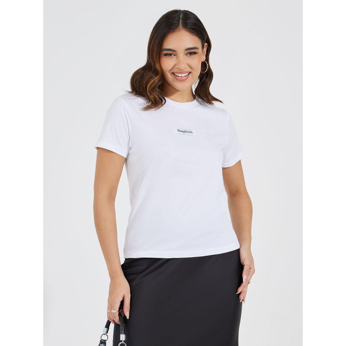Styli Regular Fit Slogan Print T-Shirt-women-clothing-tshirts-image-3
