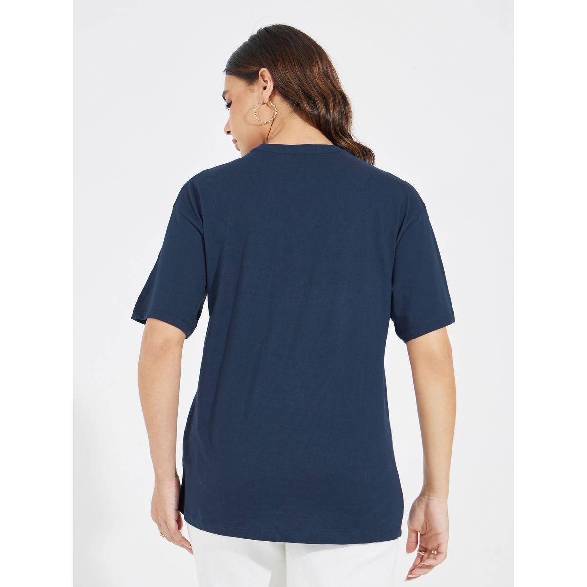 Styli Oversized Graphic Print T-Shirt with Dropped Shoulder-women-clothing-tshirts-image-6