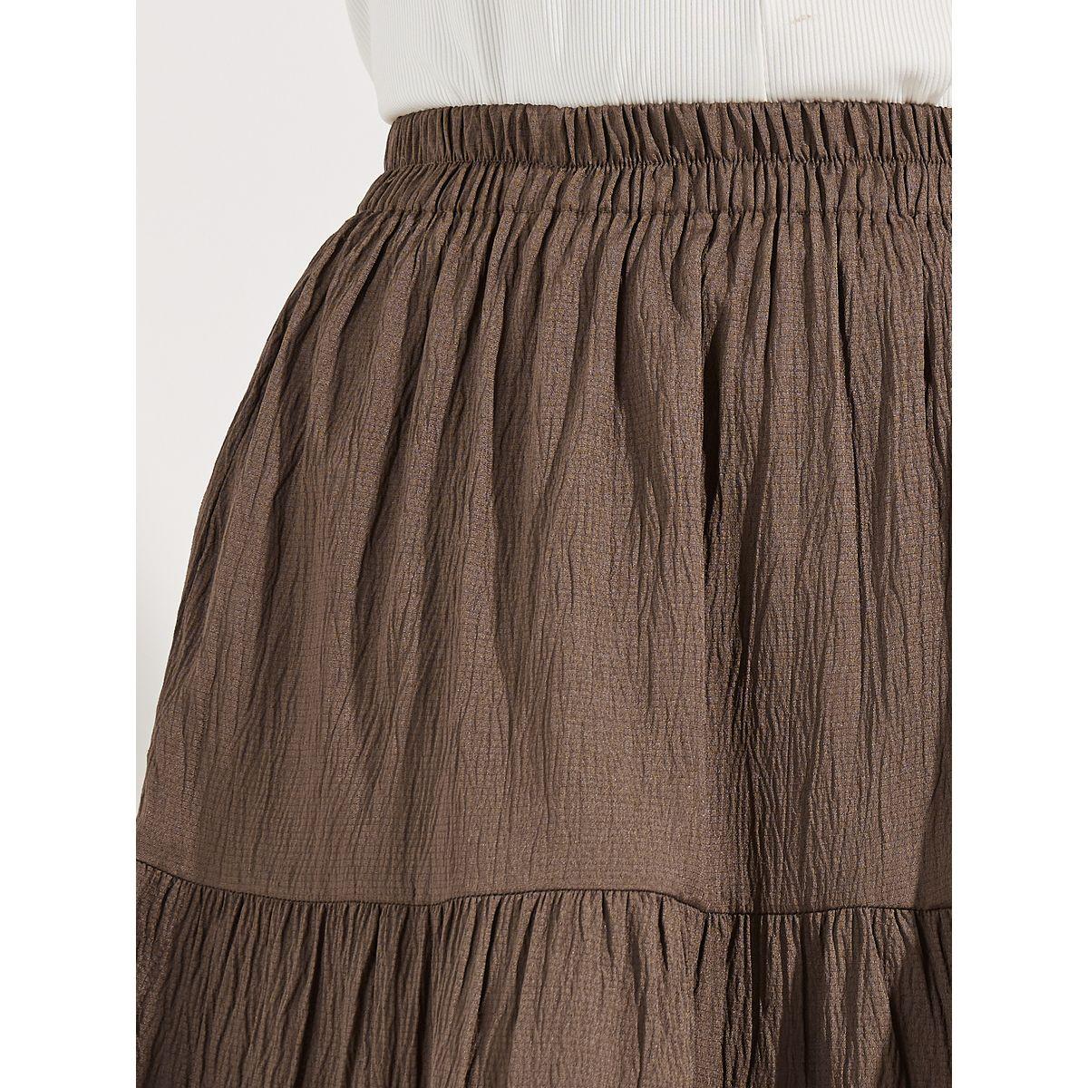 Styli Textured Tiered Knee Length Skirt-women-clothing-bottoms-skirts-image-3