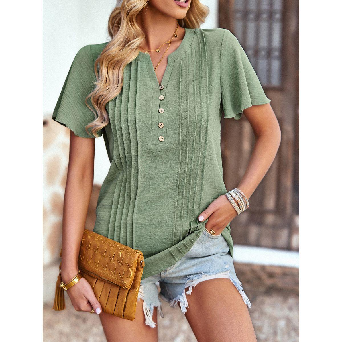 DY X Styli  Regular Fit Button Placket Textured Blouse-women-clothing-shirtsandblouses-blouses-image-3