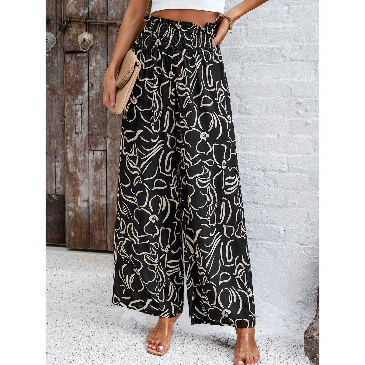 DY X Styli  All Over Print Pants with Elasticated Waist-women-clothing-bottoms-trousers-image-1