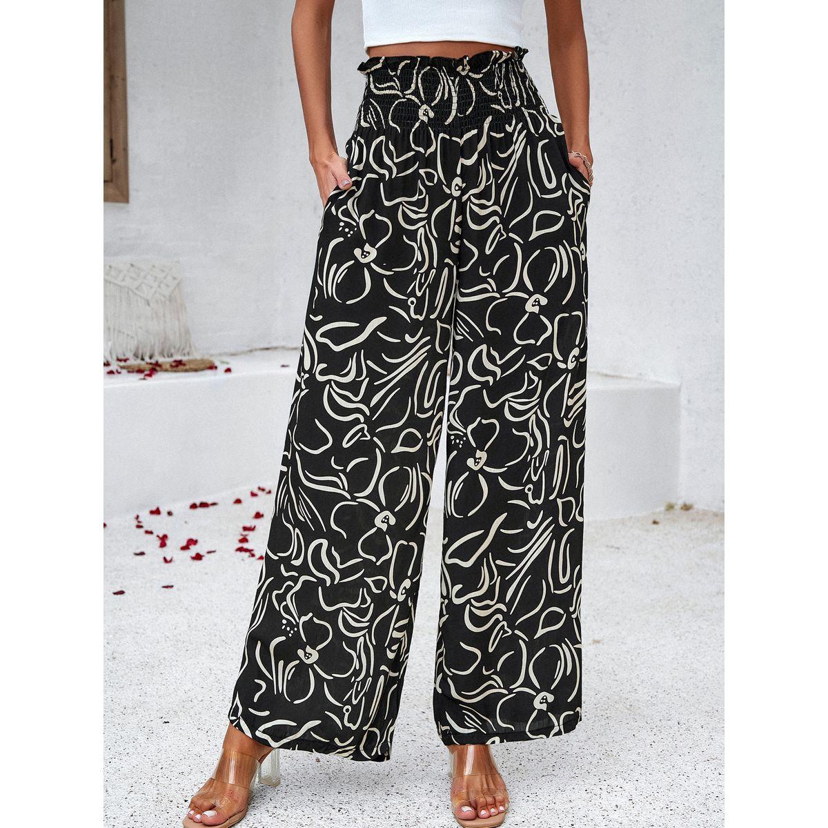 DY X Styli  All Over Print Pants with Elasticated Waist-women-clothing-bottoms-trousers-image-4