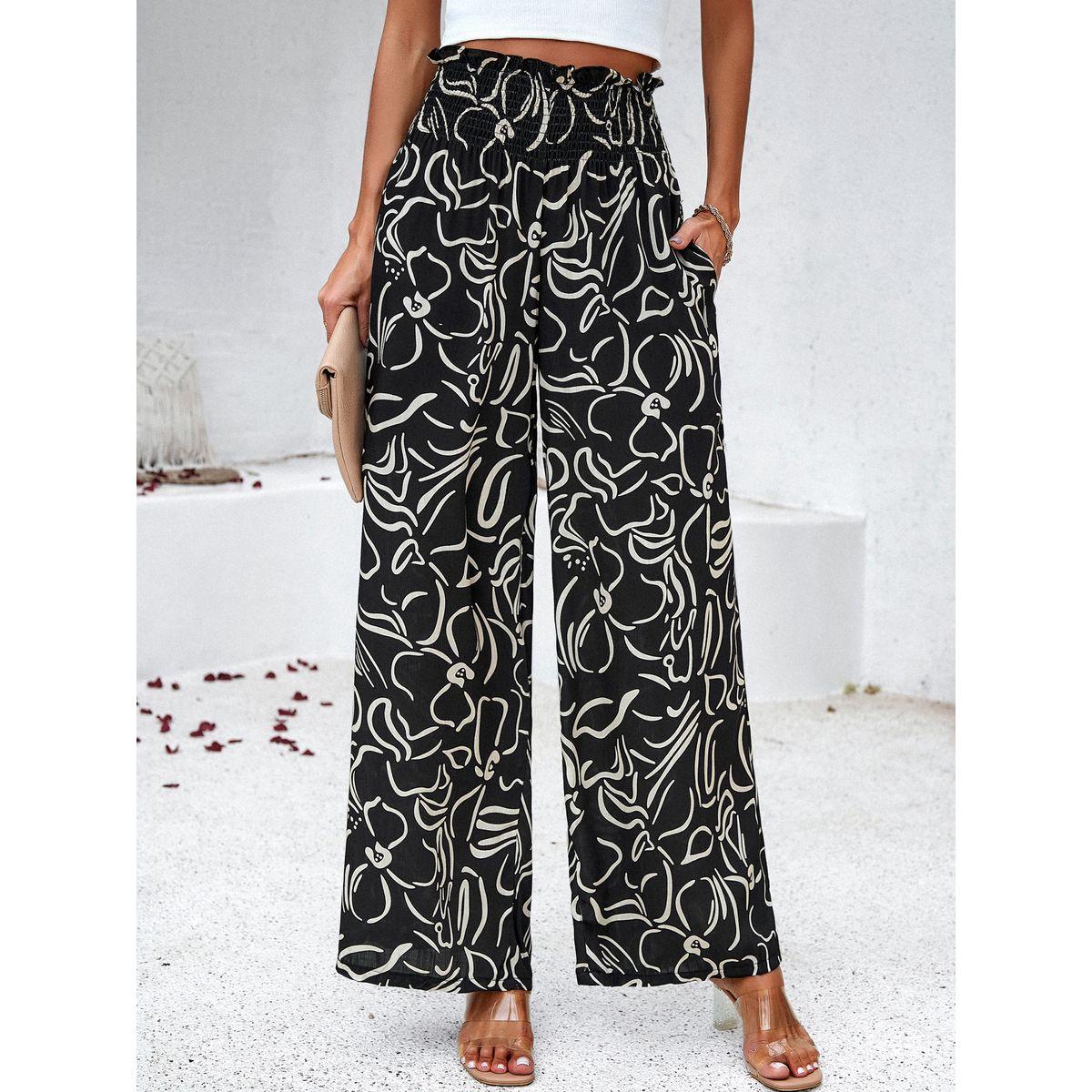 DY X Styli  All Over Print Pants with Elasticated Waist-women-clothing-bottoms-trousers-image-5