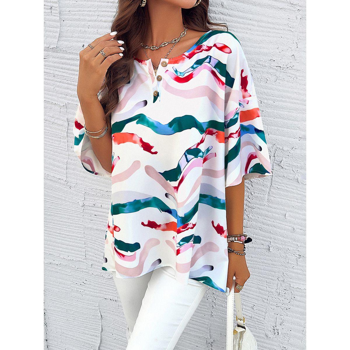 DY X Styli  All Over Print Longline Blouse-women-clothing-shirtsandblouses-blouses-image-1