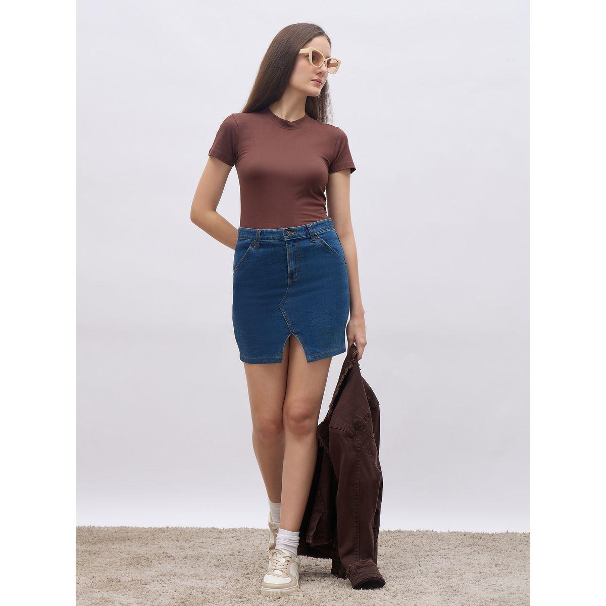 مجموعة من 2 - تيشيرت قطني بياقة عالية-women-clothing-tshirts-image-1