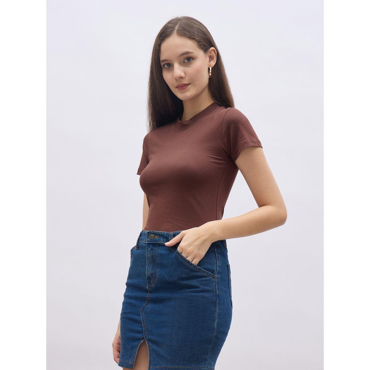 Styli Pack of 2 - Cotton Stretch Fitted High Neck T-Shirt-women-clothing-tshirts-image-6
