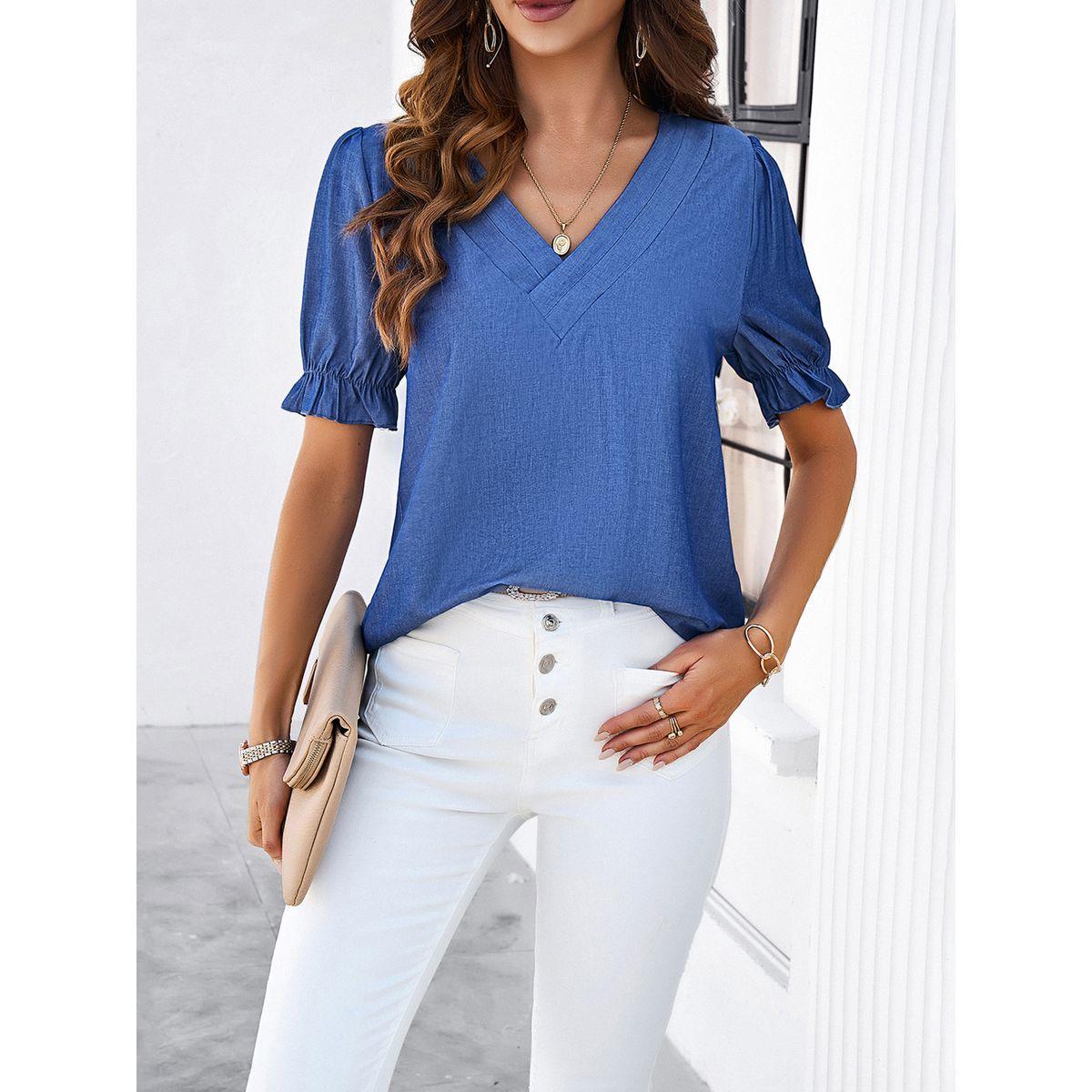 بلوزة كاجوال بقصة عادية دي واي × ستايلي-women-clothing-shirtsandblouses-blouses-image-4