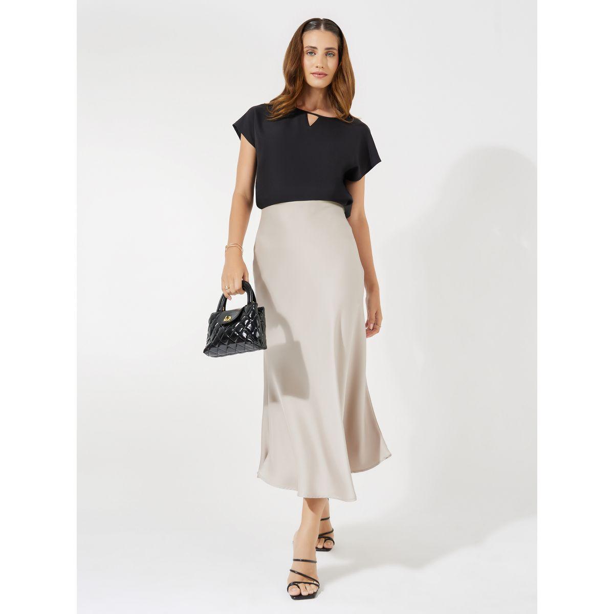 Styli Solid Regular Fit Top with Keyhole Neck-women-clothing-shirtsandblouses-blouses-image-3