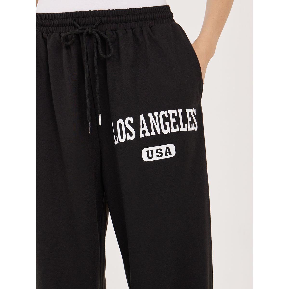 جوغر بقصة مريحة وطبعة كتابة-women-clothing-bottoms-joggers-image-3
