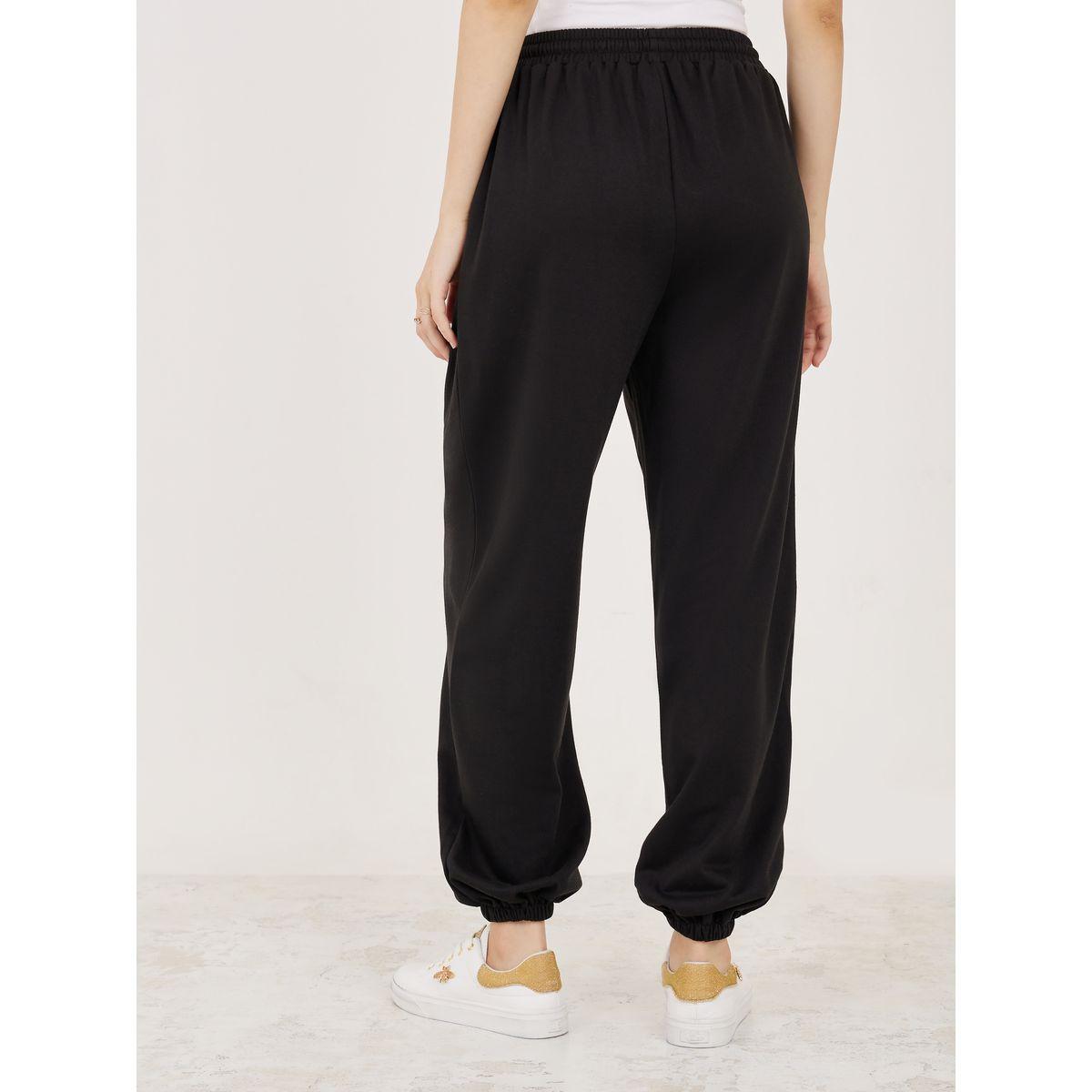 جوغر بقصة مريحة وطبعة كتابة-women-clothing-bottoms-joggers-image-4