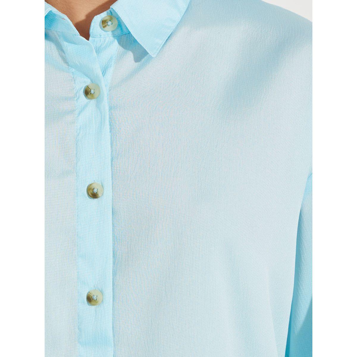 Styli Oversized Solid Buttoned Shirt with Dropped Shoulder-women-clothing-shirtsandblouses-shirts-image-3