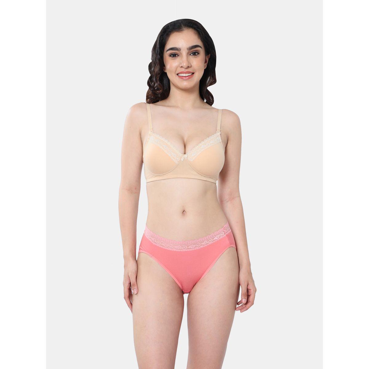 Envie X Styli  Padded Plunge Cotton Lace Insert Bra-women-clothing-lingerie-bras-image-1