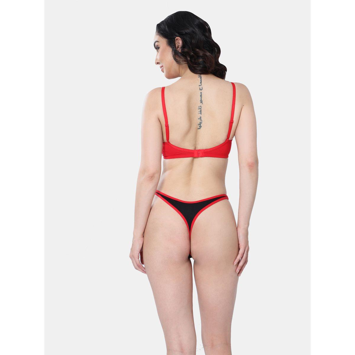 Envie X Styli  Padded Plunge Cotton Lace Insert Bra-women-clothing-lingerie-bras-image-2
