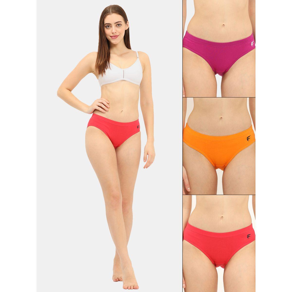 Envie X Styli  Pack of 3 - Logo Detail Cotton Mid Briefs-women-clothing-lingerie-panties-image-1