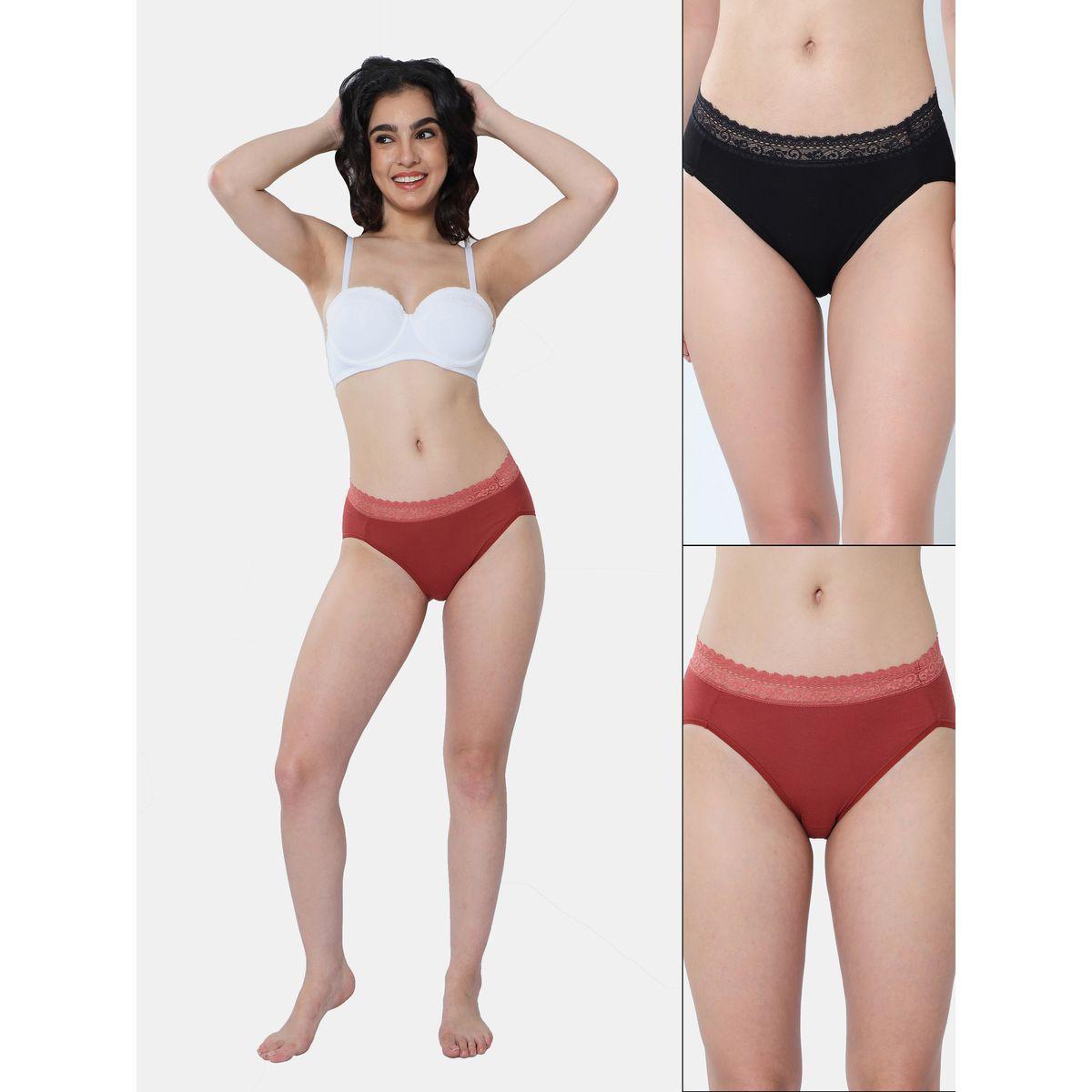Envie X Styli  Pack of 2 - Lace Detail Waistband Hipster-women-clothing-lingerie-panties-image-1