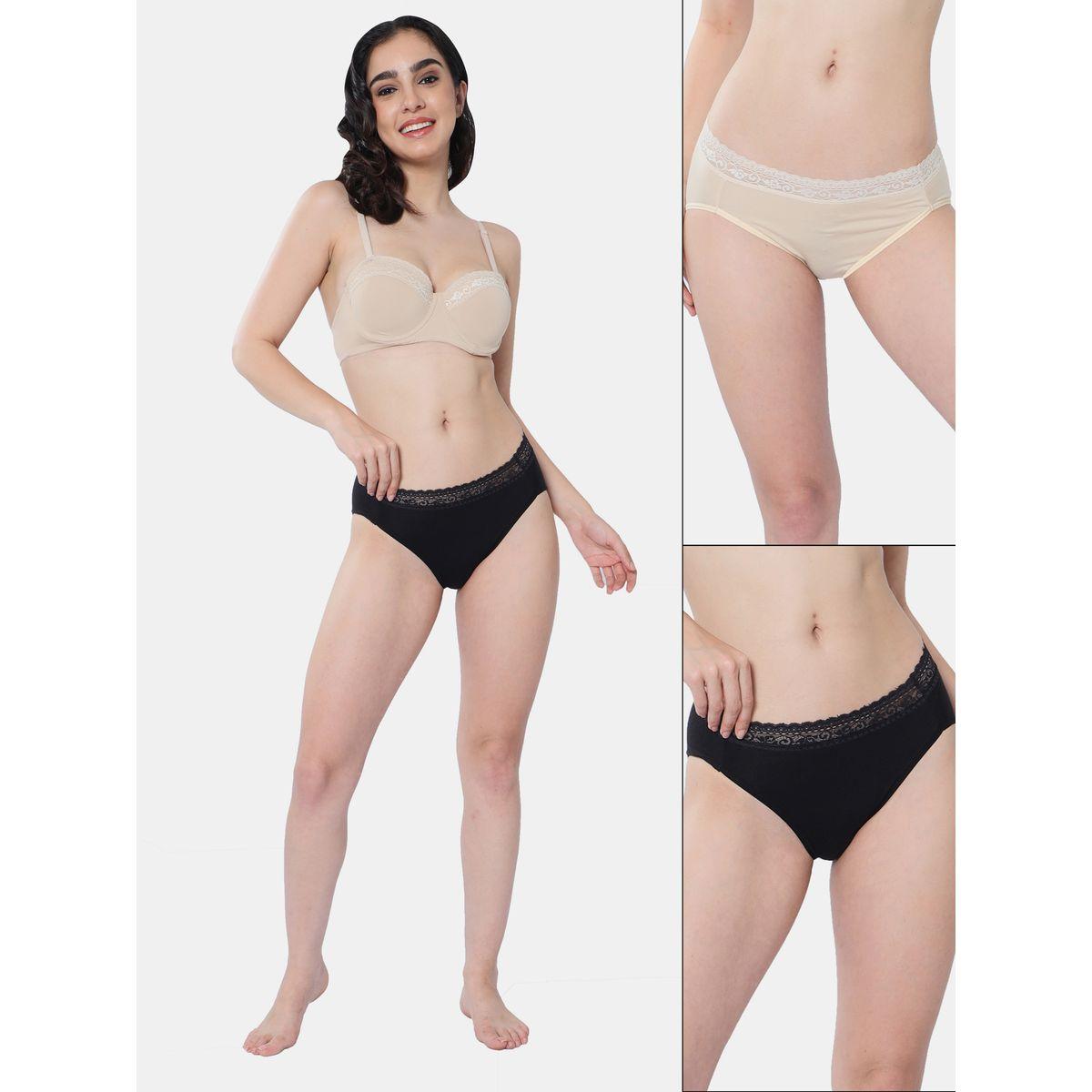 مجموعة من 2 سروال داخلي بتفاصيل دانتيل إنفي × ستايلي-women-clothing-lingerie-panties-image-1