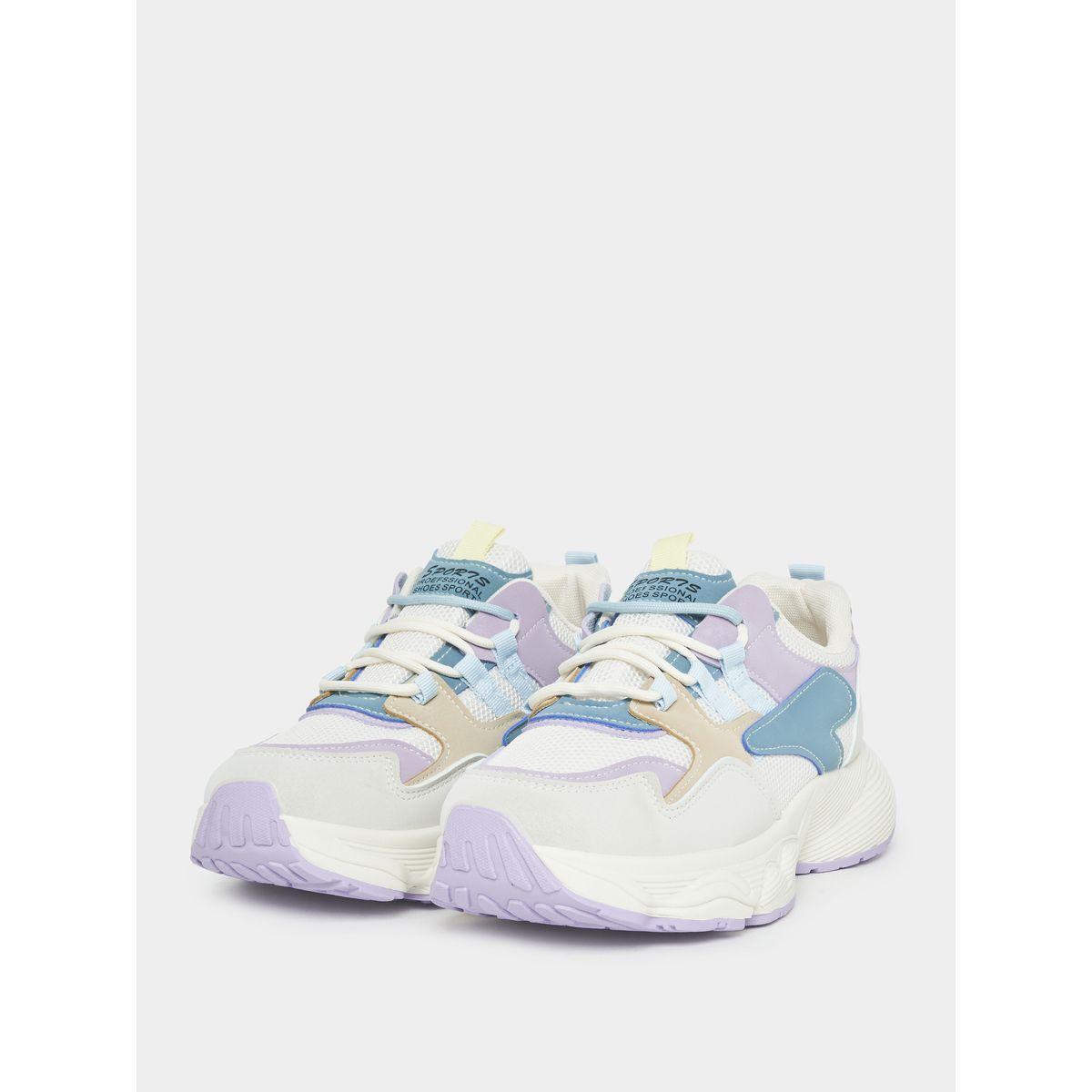 حذاء سنيكرز شانكي بنمط كتل الالوان-women-shoes-sneakers-image-6