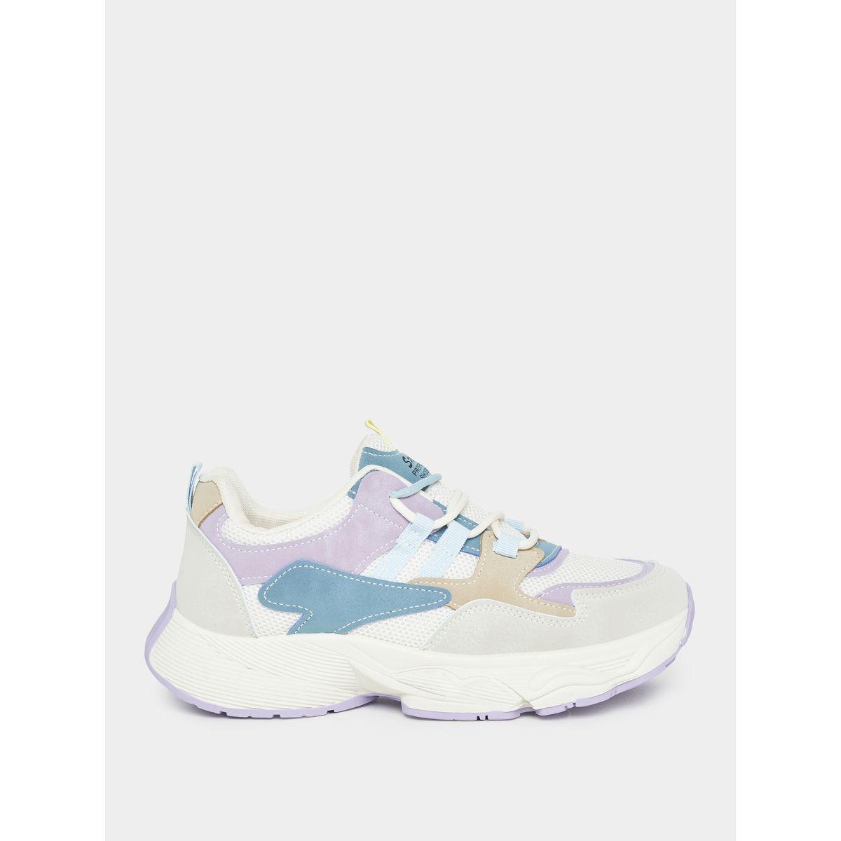 حذاء سنيكرز شانكي بنمط كتل الالوان-women-shoes-sneakers-image-5
