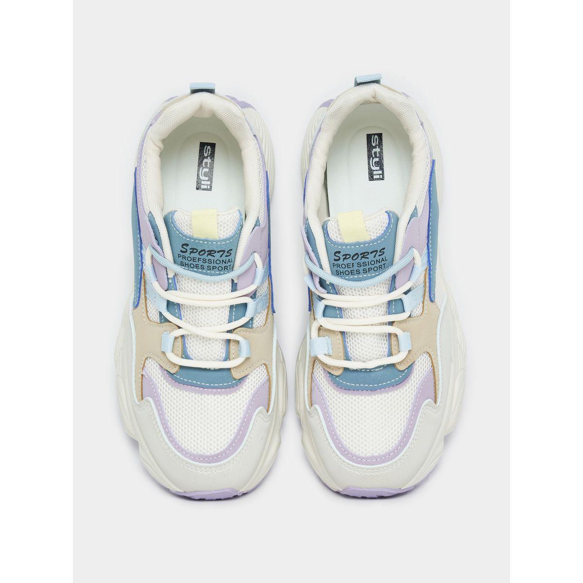 حذاء سنيكرز شانكي بنمط كتل الالوان-women-shoes-sneakers-image-2