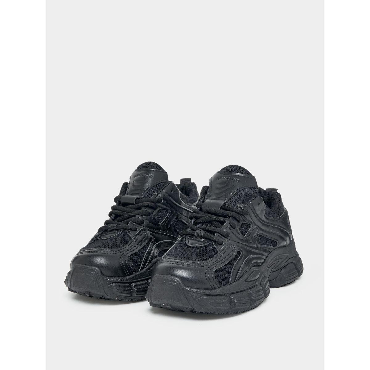 Styli Textured Lace Up Chunky Sole Sneakers-women-shoes-sneakers-image-1