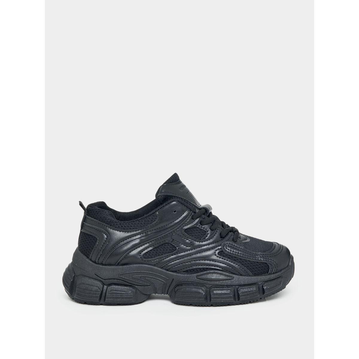 Styli Textured Lace Up Chunky Sole Sneakers-women-shoes-sneakers-image-2