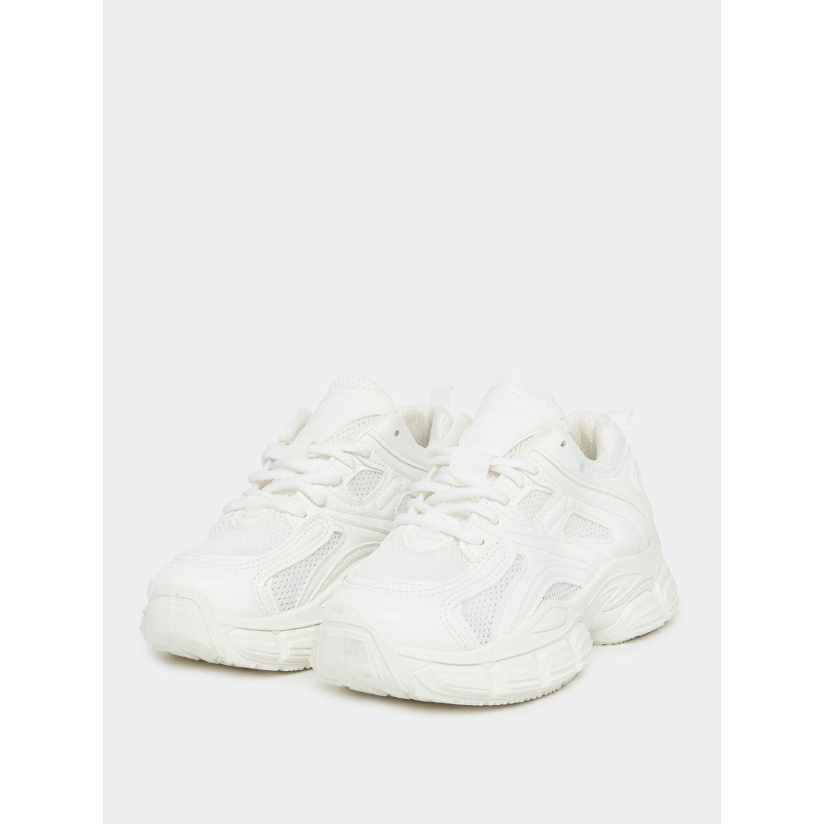Styli Textured Lace Up Chunky Sole Sneakers-women-shoes-sneakers-image-2