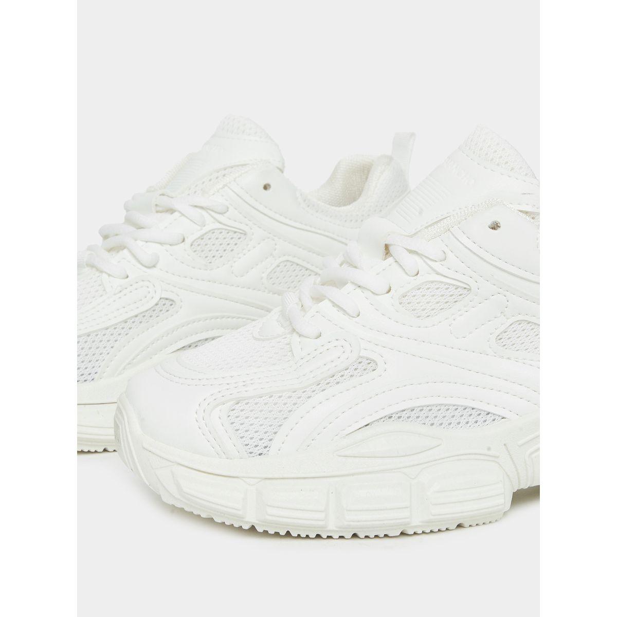 Styli Textured Lace Up Chunky Sole Sneakers-women-shoes-sneakers-image-5