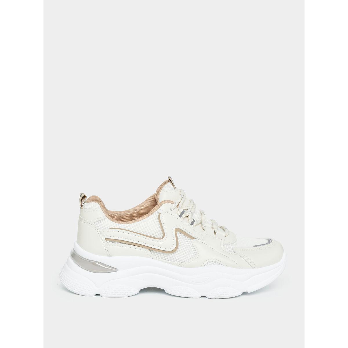 Styli Textured Lace Up Sneakers-women-shoes-sneakers-image-2