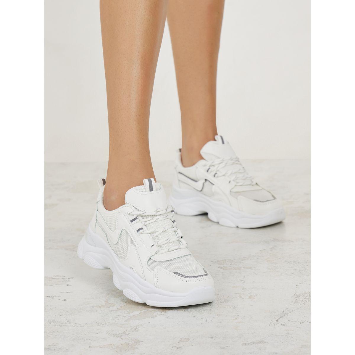 Styli Textured Lace Up Sneakers-women-shoes-sneakers-image-1