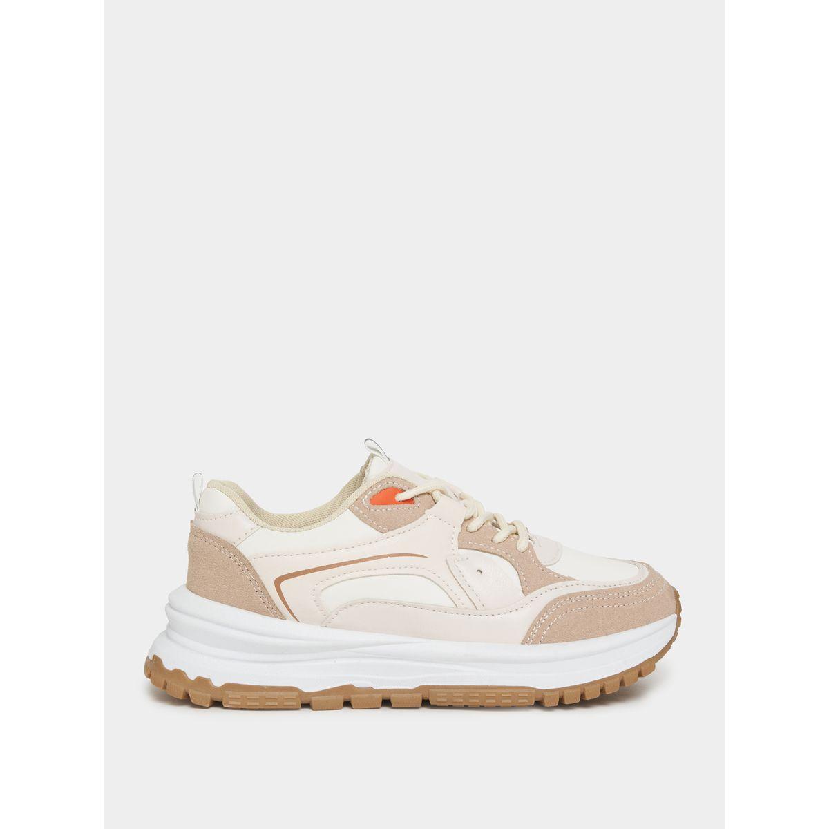 Styli Contrast Tab Lace Up Sneakers-women-shoes-sneakers-image-2