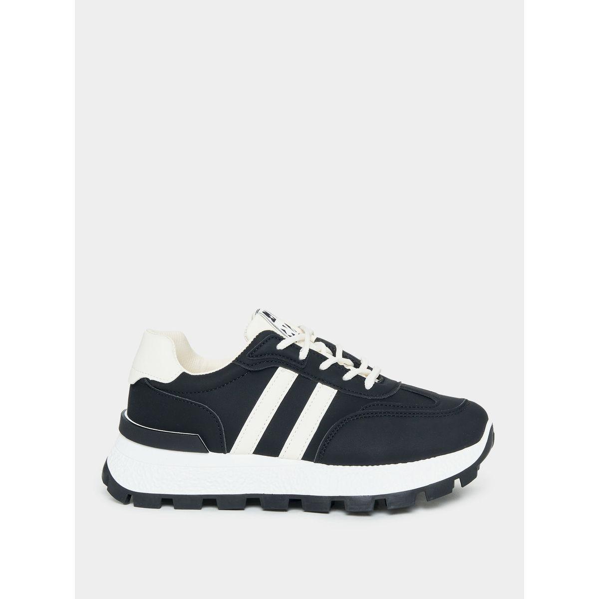 Styli Striped Detail Tennis Sole Sneakers-women-shoes-sneakers-image-3
