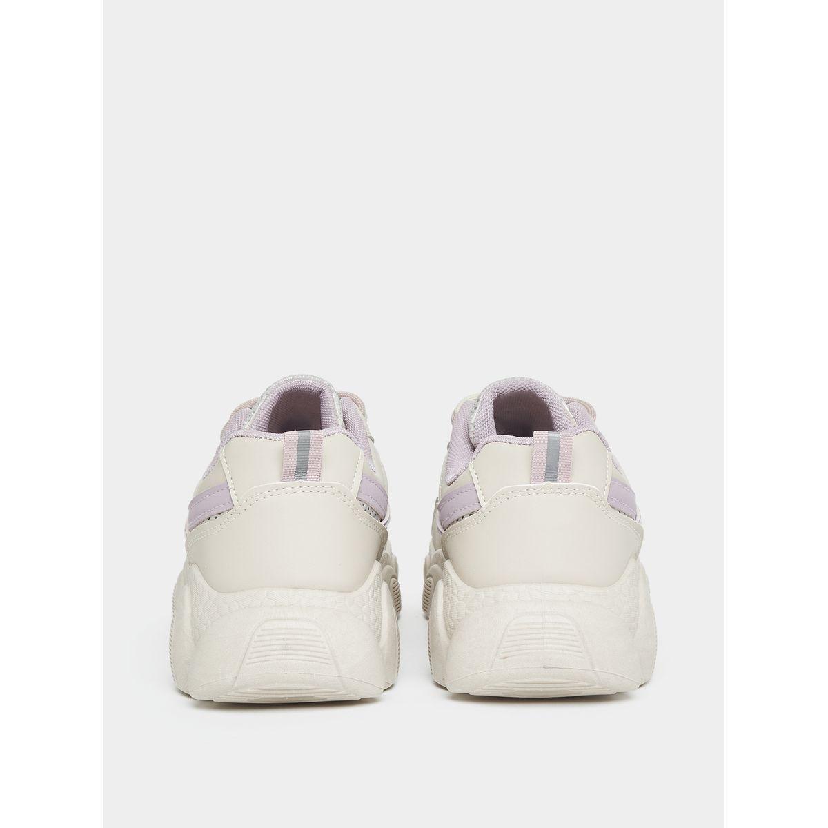 Styli Textured Mesh Detail Chunky Sole Sneakers-women-shoes-sneakers-image-4